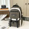 Schoolbag new trendy cool backpack large capacity male contrasting color versatile junior high school student schoolbag female casual backpack
