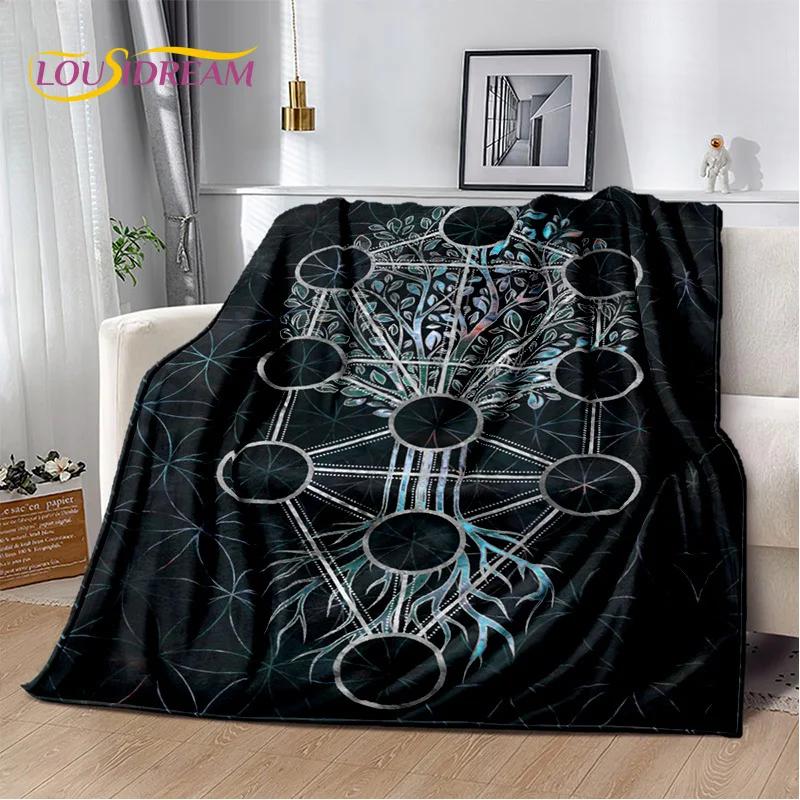 Nordic Mythology Yggdrasil Nature Tree of Life Blanket,Flannel Soft Throw Blanket for Home Bedroom Bed Sofa Picnic Office Kids