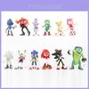 Adorabile Riccio Blu Sonic E Volpe Statuetta Giocattolo da Collezione Modello in PVC