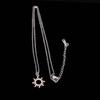Colorfast Stainless Steel Sun Pendant Necklace - Versatile Clavicle Chain for Women