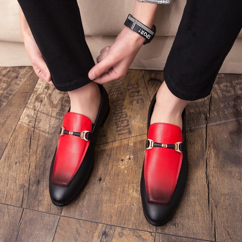 Leather Shoes Autumn Dress Casual Soft Sole Inner Height Increase Hair Stylist British Pointed Head Winter Velvet