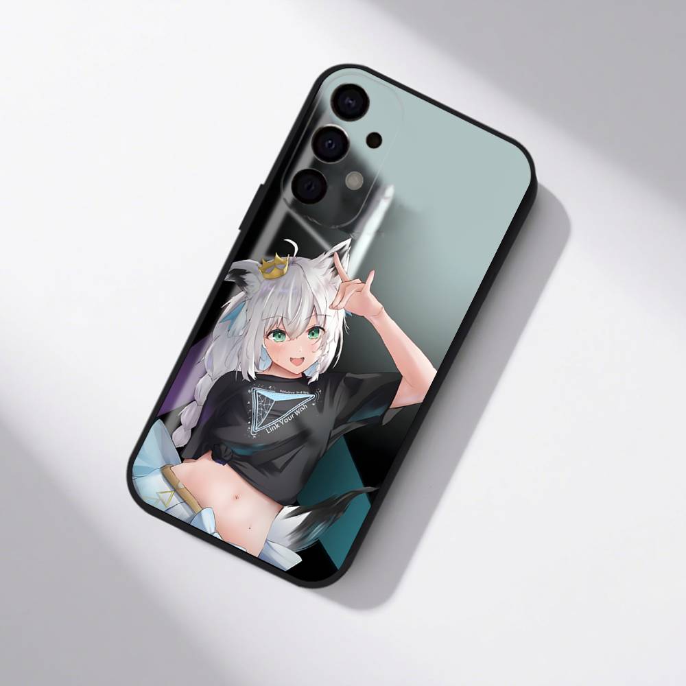 S-Shirakami Fubuki Phone Case For Samsung S25,S24,S21,S22,S23,S30,Ultra,S20,Plus,Fe,Lite,5G Black Cover
