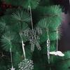 Gancho Creativo Verde en Forma de S para Adorno de Árbol de Navidad - Accesorio Colgante de Plástico Transparente