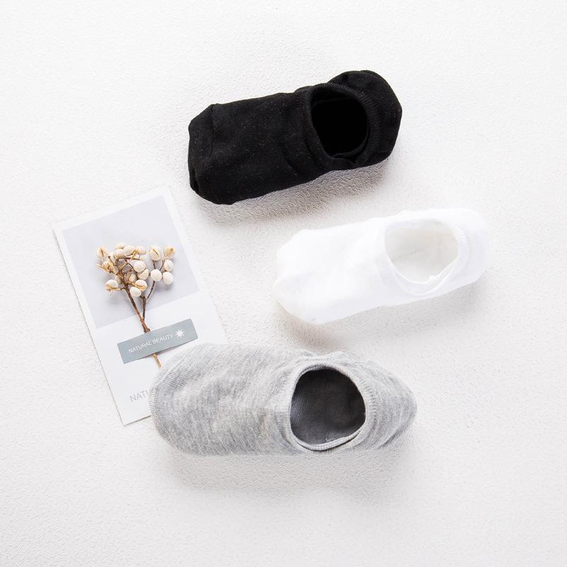Spring And Summer Men'S Invisible Boat Socks Silicone Non-Slip And Low-Top Socks Solid Color Light-Mouth Casual Men'S Cotton Socks