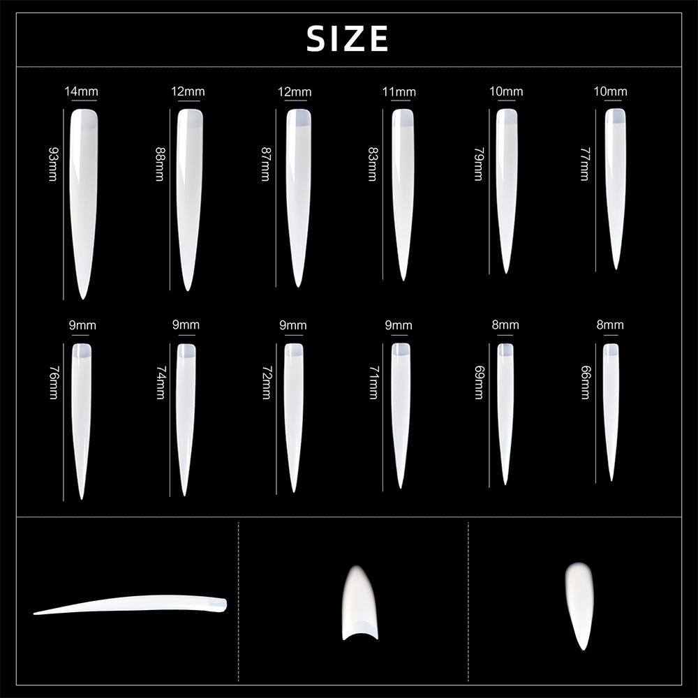 kads 500pcs ABS Nail Tips French Nails for Acrylic False Nails Press On Fake Nails Manicure Tools