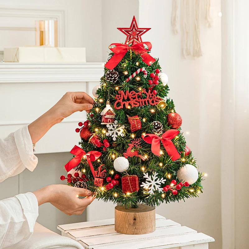 For New Christmas Tree Home Small Desktop Ornament Diy Material Packaging Decoration Christmas Decoration Mini Christmas Tree