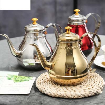 BORREY Tea Kettle Teapot Coffee Pot Large Capacity Tea Pot With Tea Infuser Water Kettle Teapot Silver Teaware Sets Tea Tools