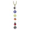 Evil Eye Good Luck Car Charm with 8 Ball, Mushroom, Clover, Ladybug, & Yin Yang Symbols