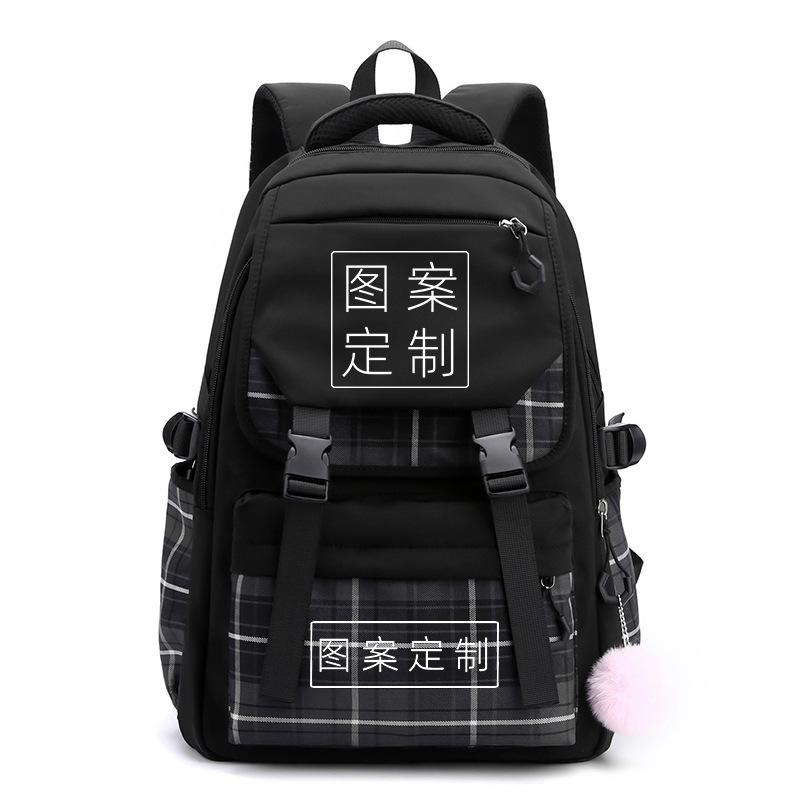 

Printed junior high school students large-capacity student schoolbag casual backpack average size