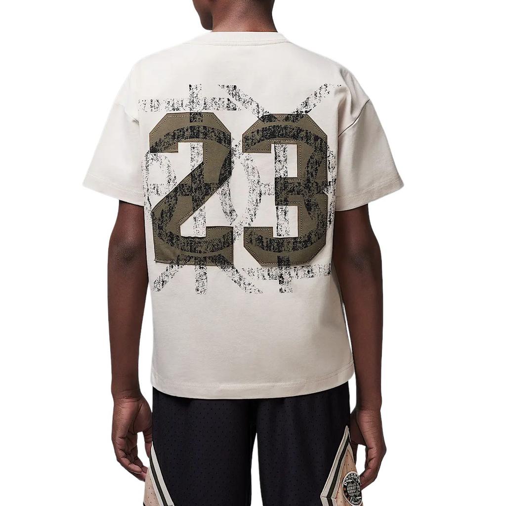 Jordan T-Shirt MJ 85 Dri-FIT Crew Neck Casual Fashion Short Sleeve Men Tops Oatmeal II3169-140