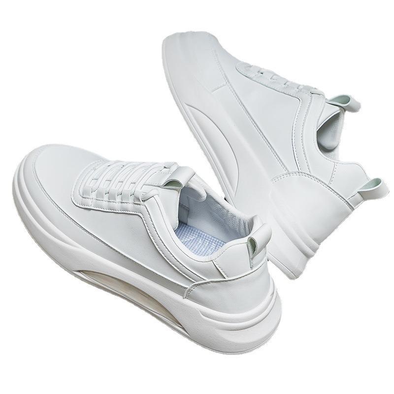 Men's shoes new versatile sports board shoes leather shoes heightened casual platform versatile white shoes board shoes