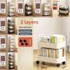 Mały wózek do przechowywania z składanymi, obrotowymi, mobilnymi półkami do organizacji kuchni i sypialni