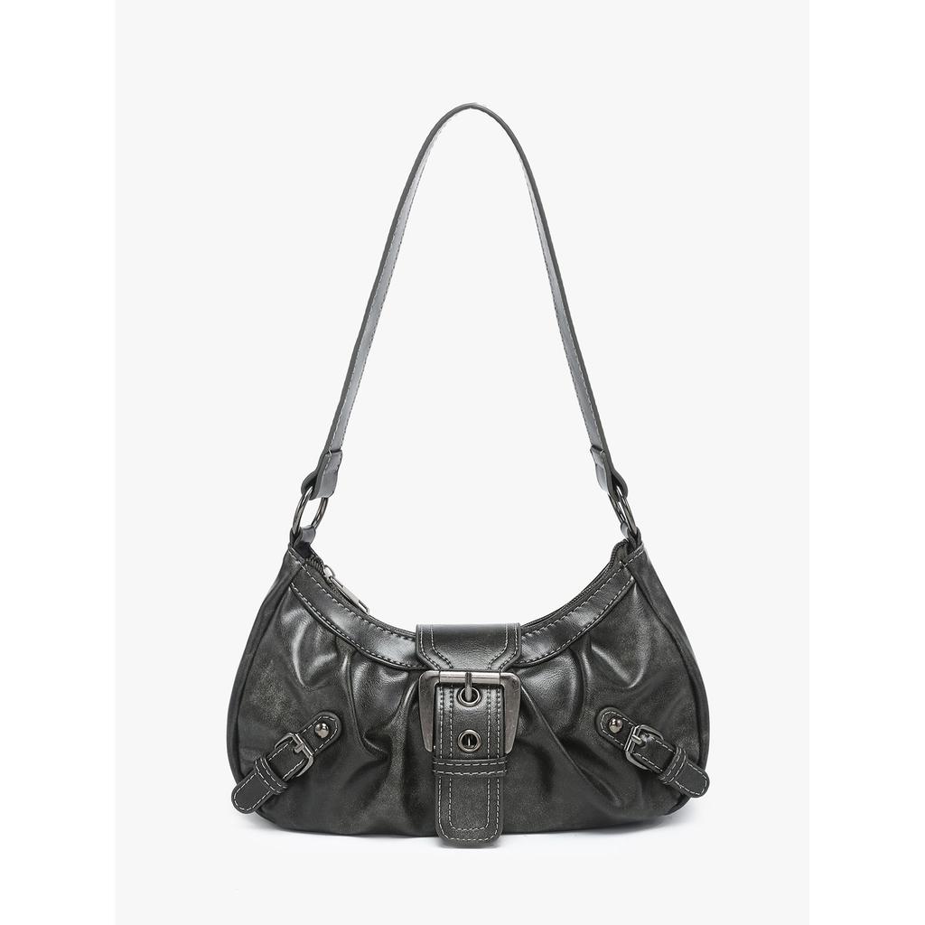 Maillard Style Retro Style Kleine Tasche Spicy Girl Y2K Wasteland Style Vintage Kunstleder Schulter-Achseltasche