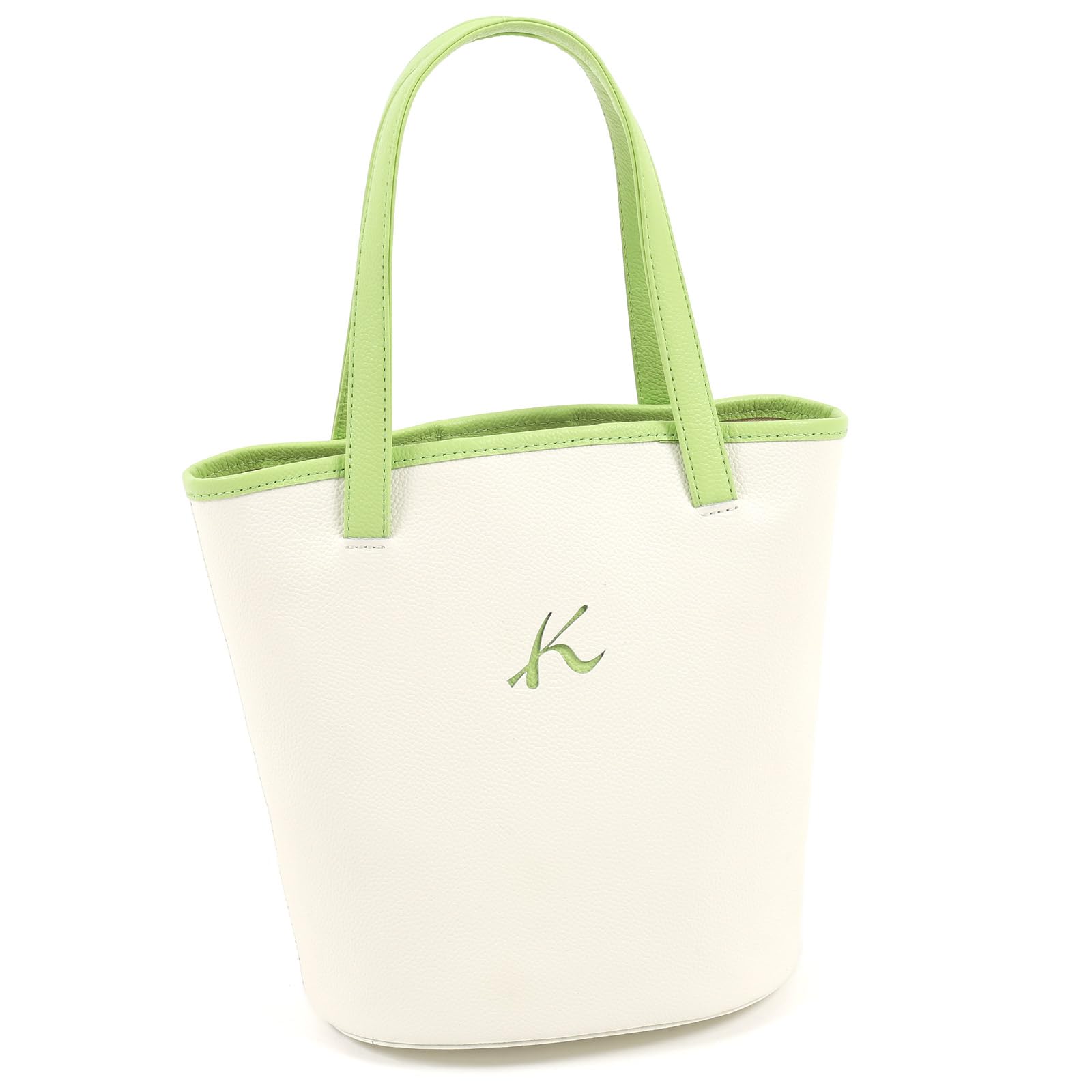 

Embossed shrink handbag that hides green 91311 [Kitamura] scratches, Y-1350, women s, ivory/light [white]