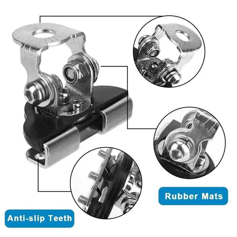 Motorcycle Car Auto Hood LED Work Light Mount Bracket Holders Stainless Steel A-Pillar Engine Cover Lamp Bar Mounting Clamp