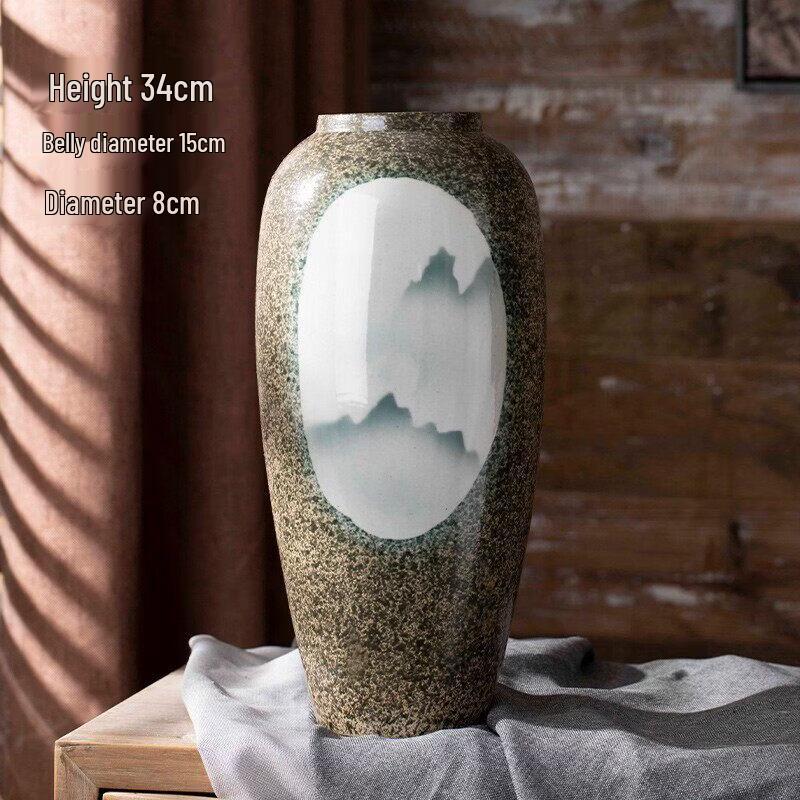 Hand-Carved Ceramic Vase