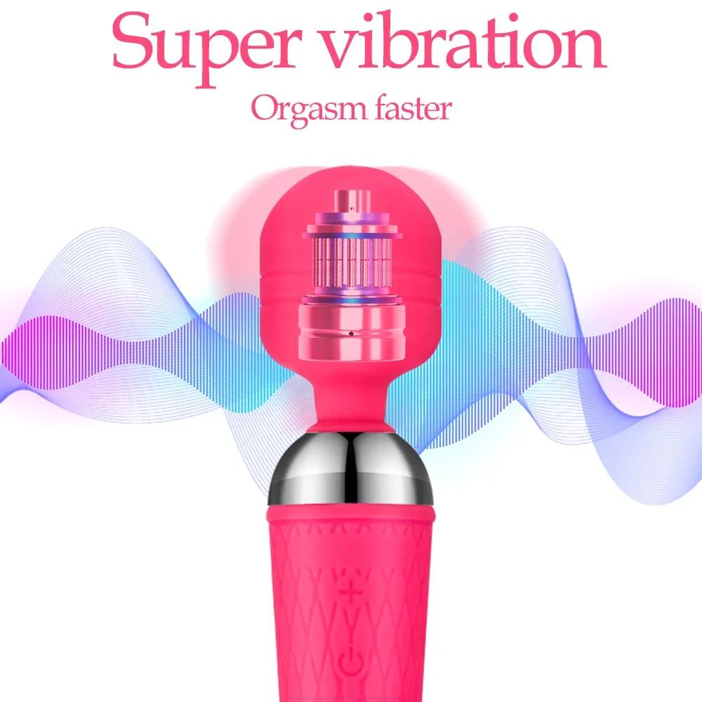 Wireless Dildos AV Magic Wand Vibrator for Women Clitoris Stimulator USB Rechargeable Massager Sex Toys Goods for Adults