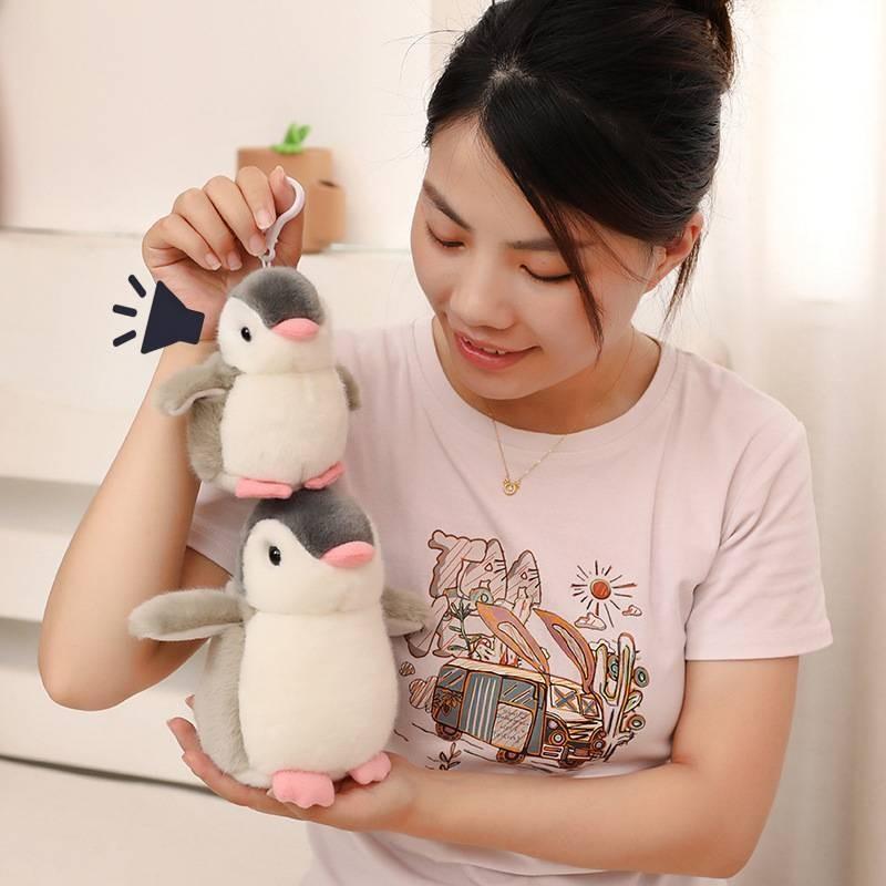 Penguin Plush Toy Keychain With Soft Pp Cotton Filling For Girls And Women