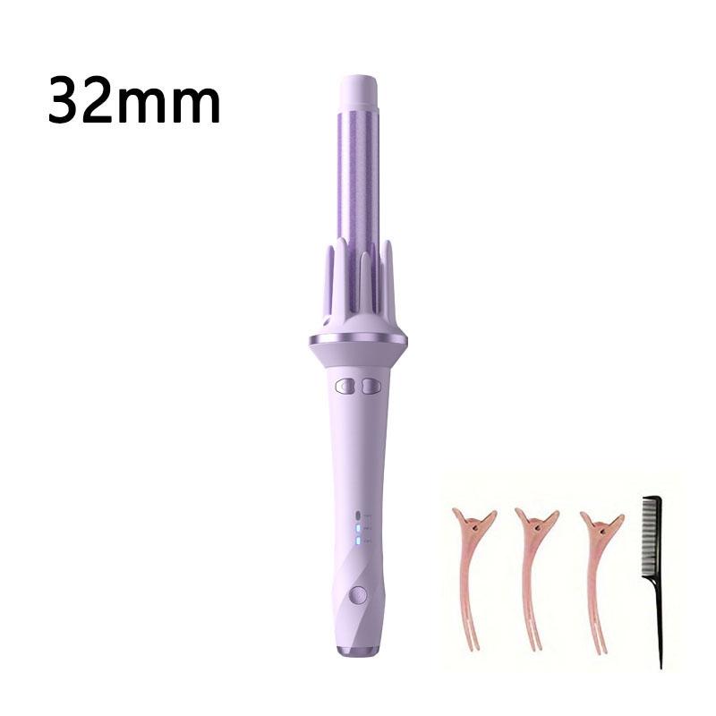 32MM Automatic Curling Iron Voluminous Curls Hair Styler 3 Temperature Settings Fast Heating Low Power Safe Salon Tool