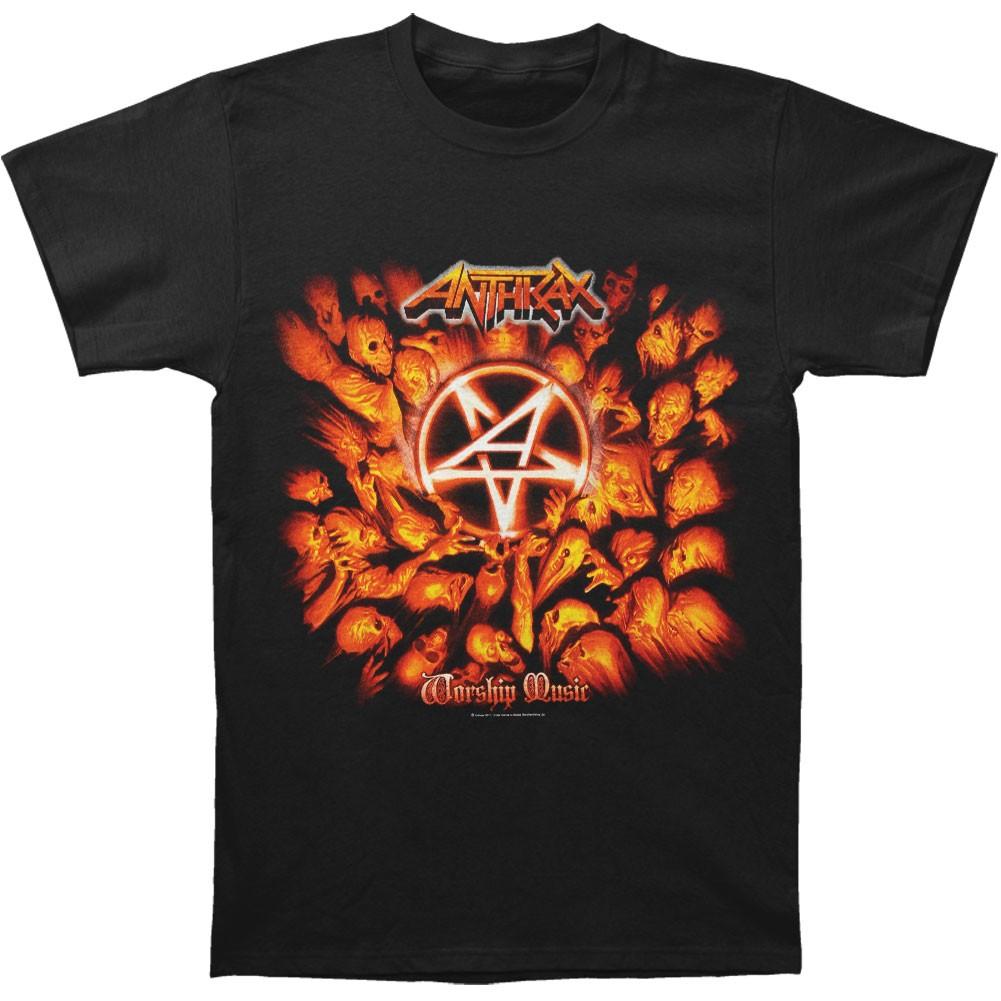 Men s Anthrax Worship Music T-shirt Small Black XXL