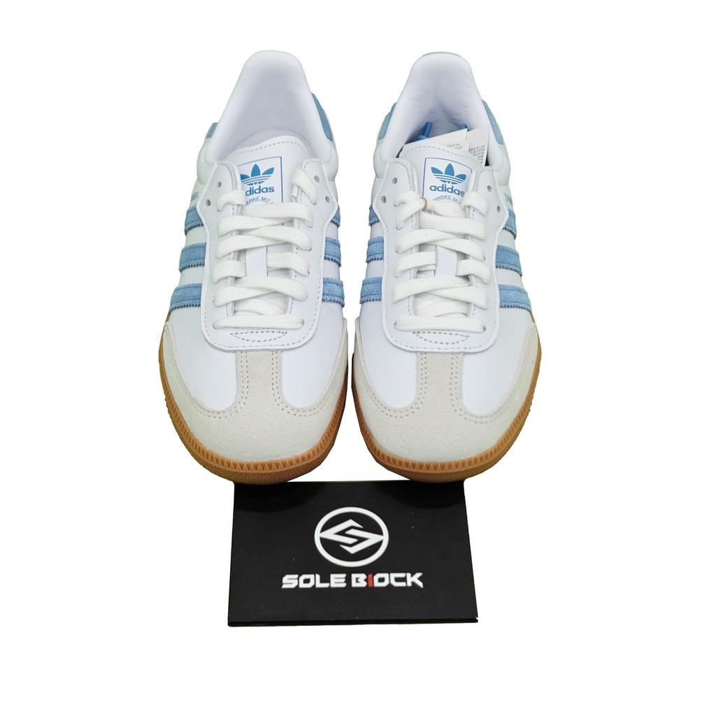adidas originals SAMBA  White Alumina Ash Blue JS1391 Women's Size