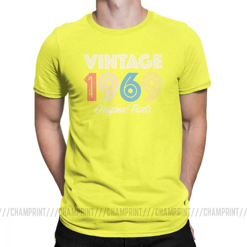 Vintage Retro 1969 Birthday Original Parts 50 Years Old 50Th Birthday Gift T Shirt For Male