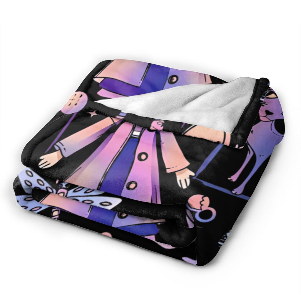 Super Soft BlanketChild Airplane Travel Coralines Throw Blanket Horror Flannel Bedspread For Living Room Comfortable Sofa Cover