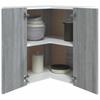 Vidaxl Corner Wall Cabinet, Sonoma Oak Grey, 57X57X60 Cm