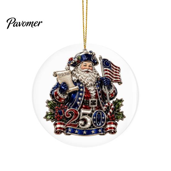 Restaurant Hotel Christmas Decorations 250th Anniversary Acrylic Hanging Ornament, Double Side Printed Festive Holiday Decor Thoughtful Gift for Loved