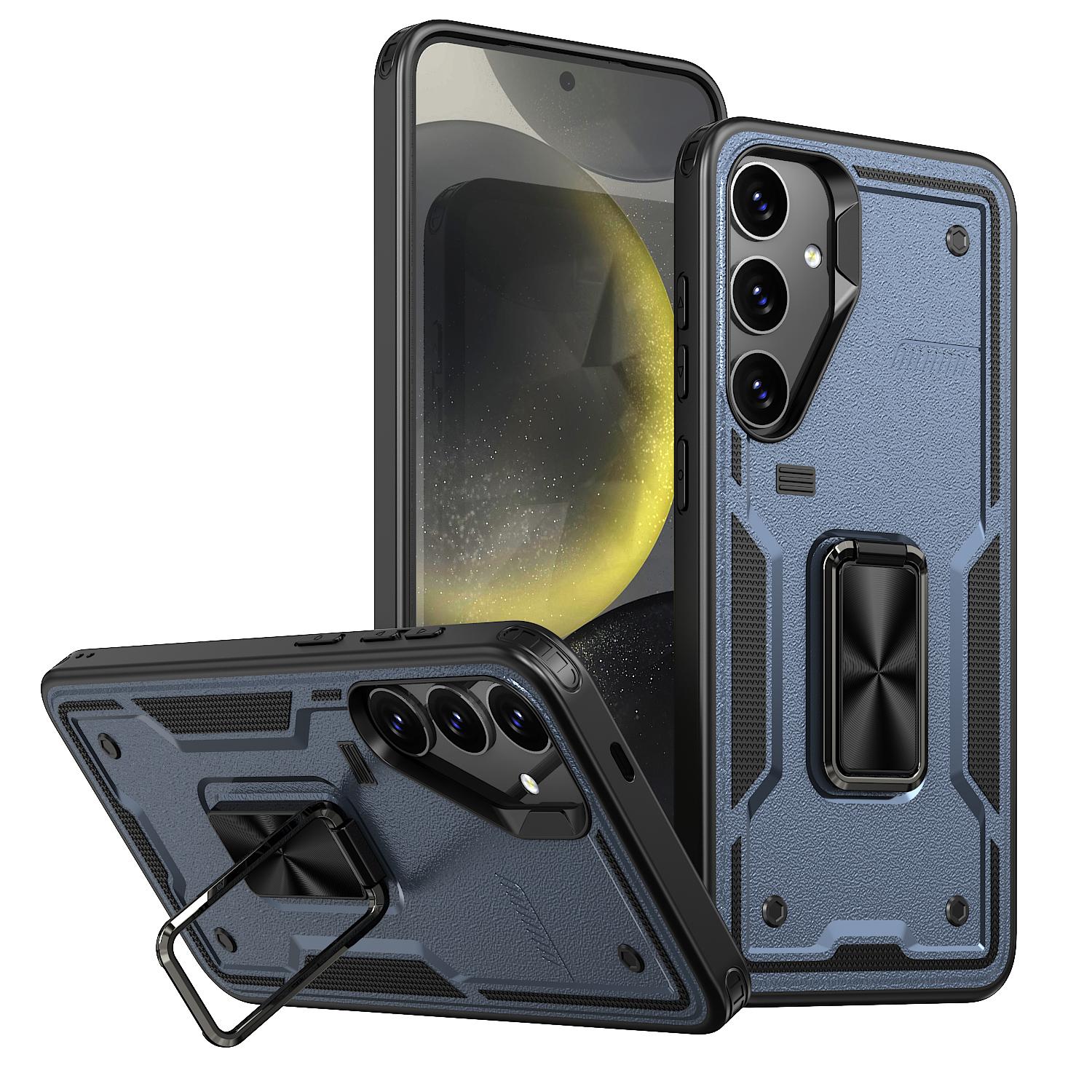 

HARUINO For Samsung Galaxy S24FE/S23FE Case Magnetic Ring with Car Holder Anti Shock and Anti Drop Men s Phone Case New Edition For Samsung S23FE синий