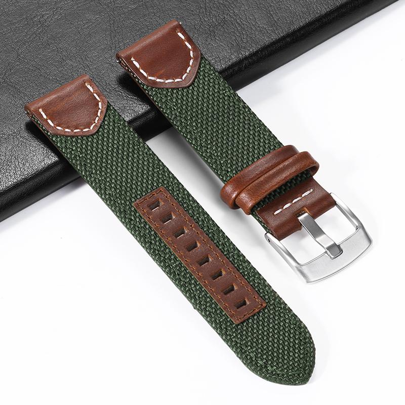 Vintage Nylon Watch Band 20mm 22mm for Seiko Watch Strap for Smart Watch Bracelet Belt Men Women Universal Replacement Bands