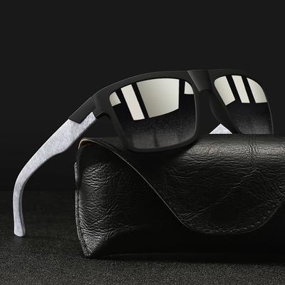 Fashion Vintage Square Sunglasses Men Luxury Brand Designer UV400 Anti-Glare Fishing Driving Sun Glasses Eyewear