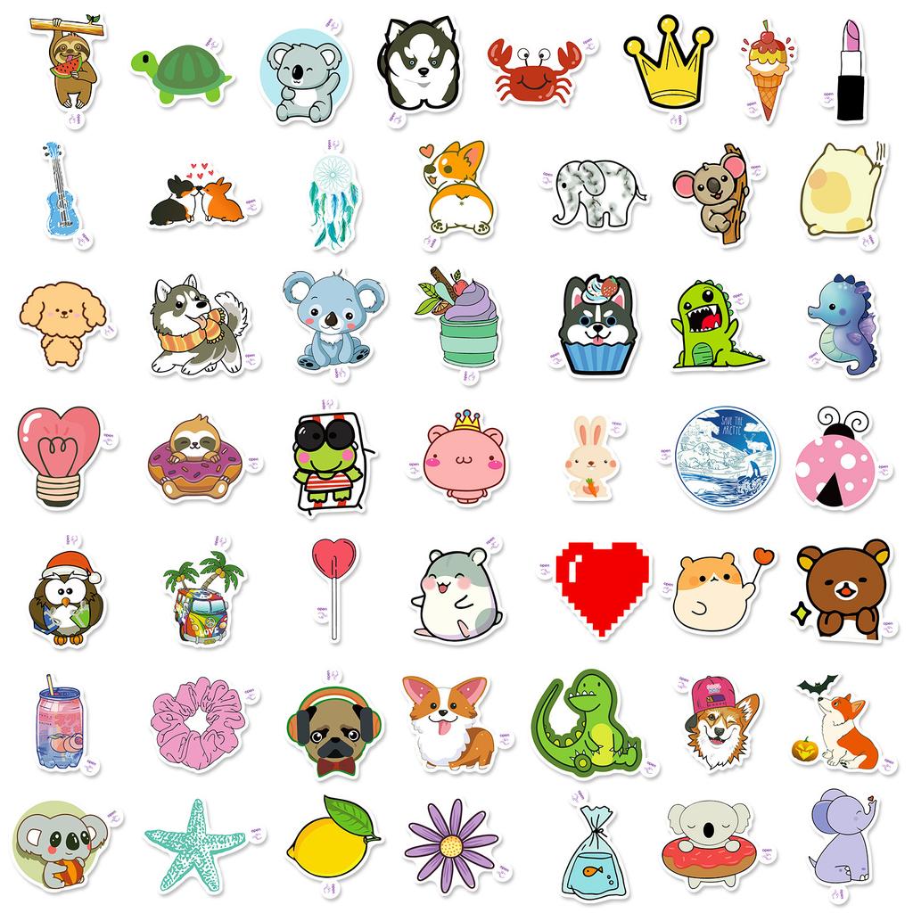 200 Small Handles For Children, Easy To Tear, Upgraded Ins, Small Wind, Fresh Suitcase, Guitar Stickers