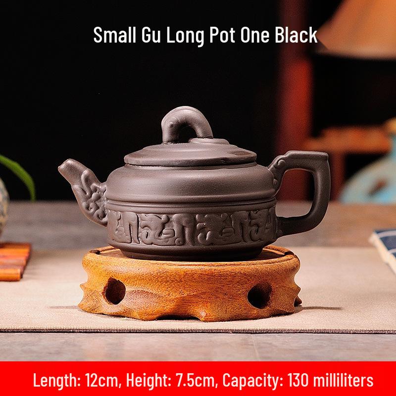 Purple Clay Zhu Ni Ceramic Kung Fu Teapot with Filter - Small Household Tea Maker Set