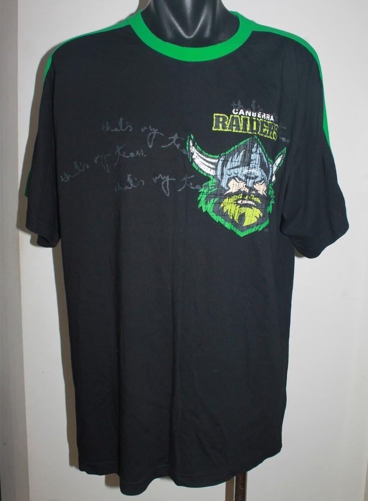 NRL Canberra Raiders Rugby League Supporter TShirt Men039s Size 2XL Unisex T-Shirt XXXXL