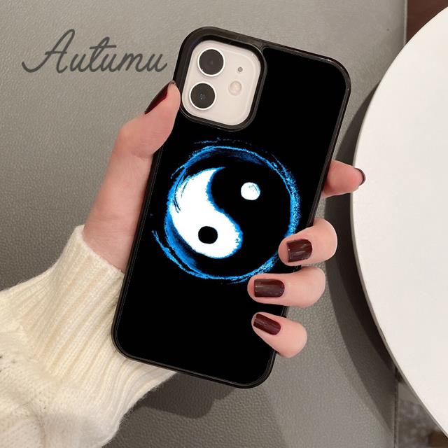 Eight Diagrams Taiji Yin Yang Phone Case for iPhone 11 12 13 14 Pro Max Mini XR XS SE 2020 7 8 Plus Samsung S21 S22 Cover Shell