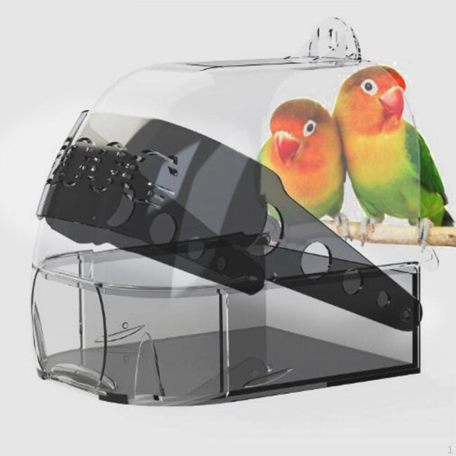 

Clear Bird Hanging Cage Toy Bathing Tool Birdcages Sleeping Nest Bathtub Birds ,Finch ,Budgies,