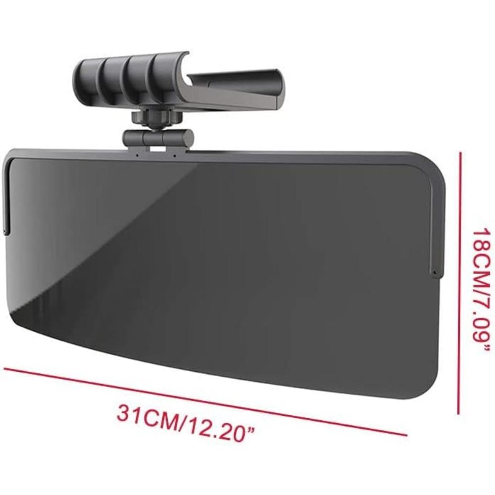 Estensione parasole per auto, Estensione parasole per auto, Parasole regolabile a 360 gradi, 31x18 cm / 12,20x7,09 pollici