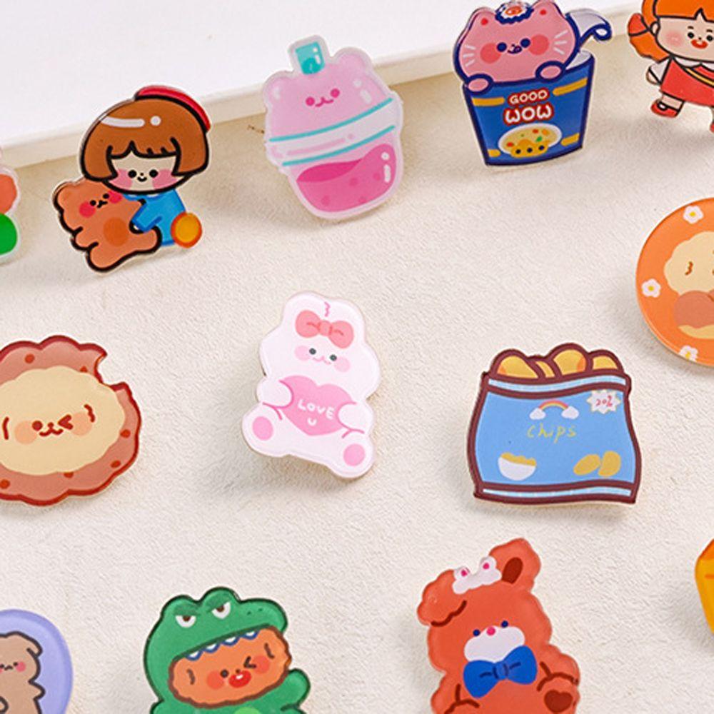 Cute Kawaii Fashion Acrylic Student Cartoon Brooch Fashion Jewelry Bag Ornament Korean Style Brooch