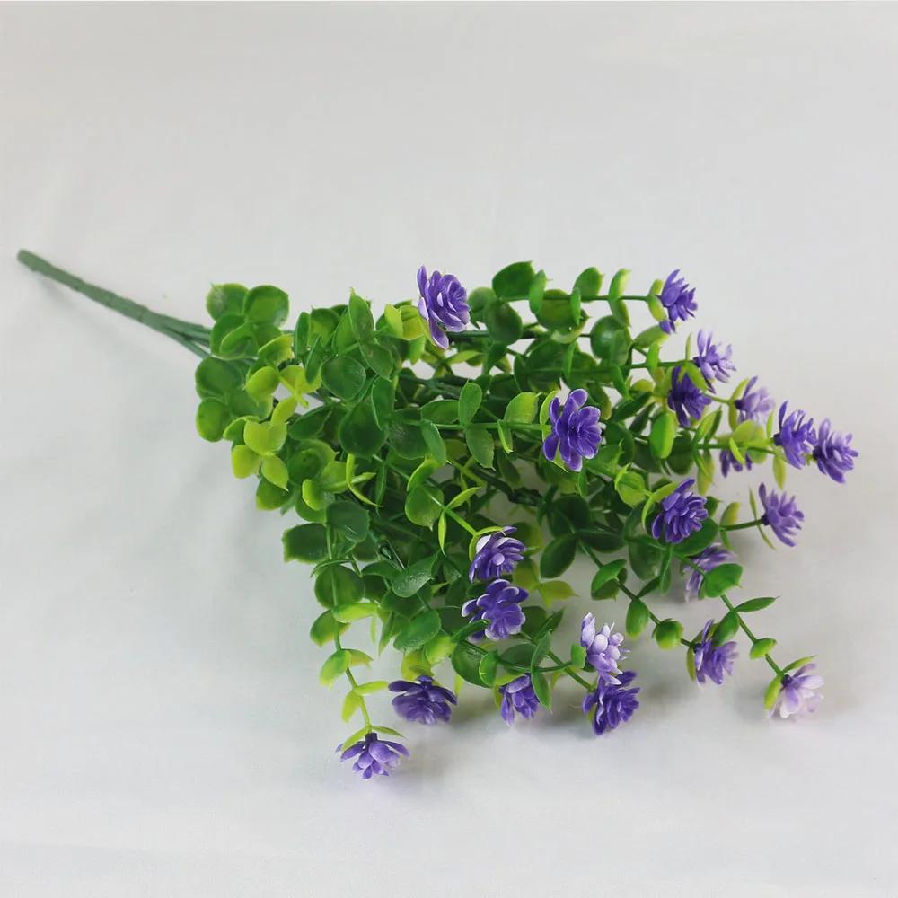 1Bundle Artificial Flowers Outdoor Greenery Shrubs Plants Fake Flower Wall For Office Home Living Room Wedding Garden Decoration