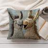 Spooky Goat Face 2D Cool Cushion Cover Silky Short Plush Invisible Zipper Dustproof Sofa Pillow Case For Home Decor