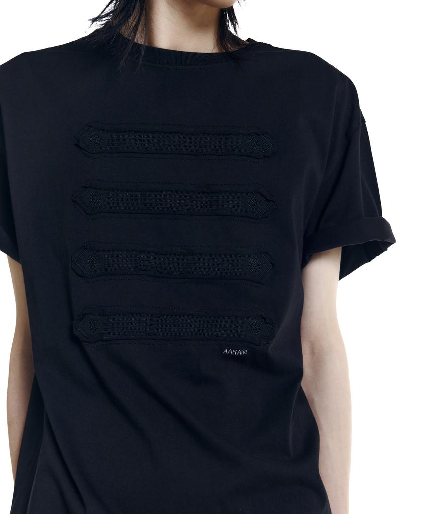 AAKAM Napoleon Corded Half Top (Black)