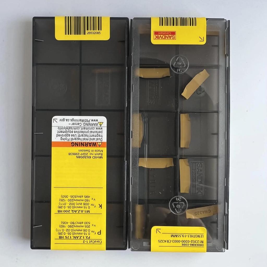 Original Sandvik / N123G2-0300-0003-CR 4325 / CNC Lathe Carbide Blade 10 PCS