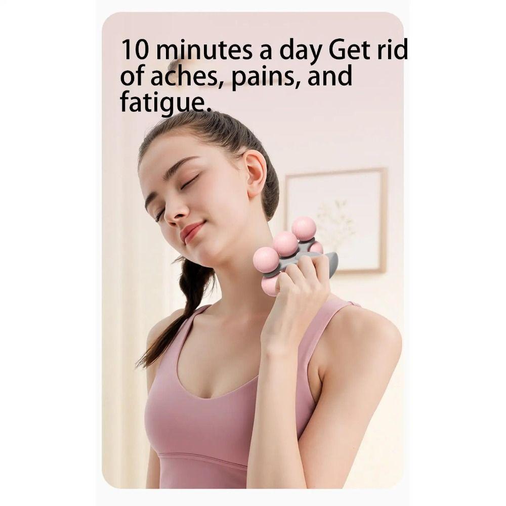 Quiet Neck Massager Roller Portable Cervical Spine Massager Manual Muscle Rolling Ball Body