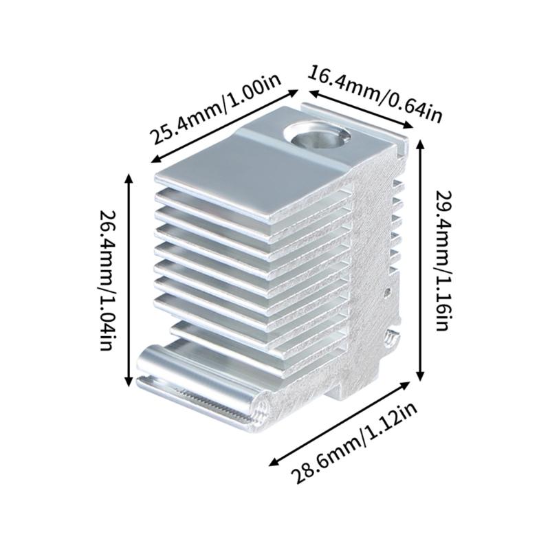 Aluminum Heatsink Assembly For Printer Extruder Optimized Thermal Management Quick Install Upgrade