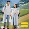 EVA Reusable Long Rain Poncho - Thick Adult Raincoat for Outdoor Hiking, Travel, Cycling and Camping
