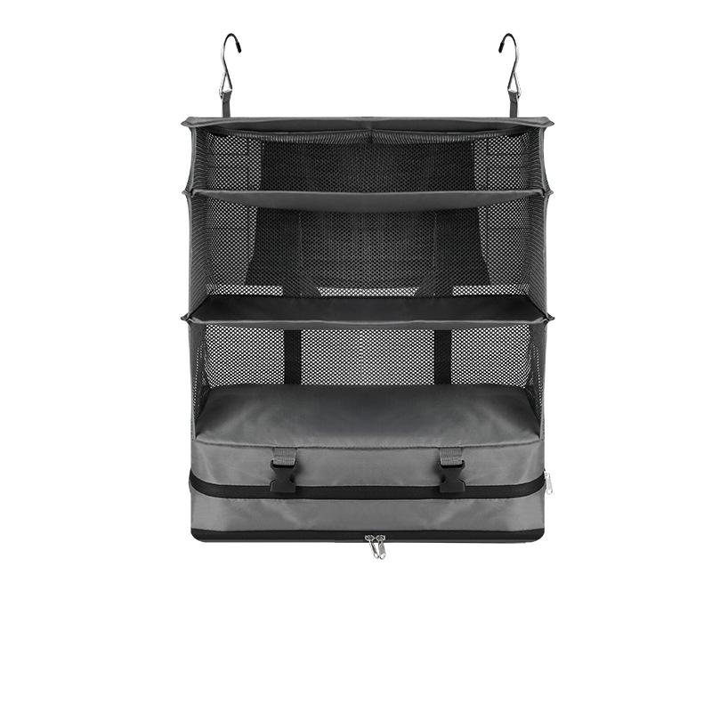 3 Tiers Travel Hanging Luggage Organizer Portable Clothes Storage Bag Large Capacity Foldable Wardrobe Garment Organizer Bag