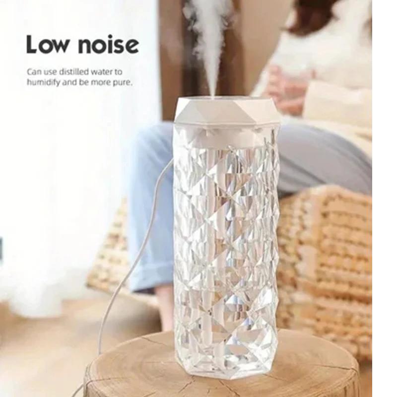 1000ML/400ML Bunter USB-Kristall-Luftbefeuchter Aromatherapie Luftreiniger für Schlafzimmer Schreibtisch Home Office Nebelgenerator