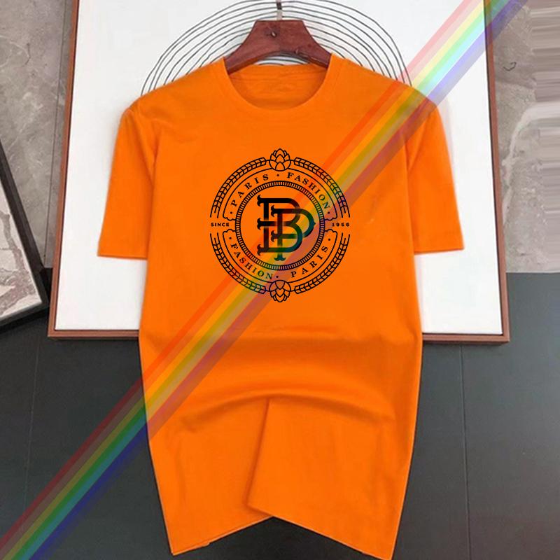 Fashion Paris Print Men's Summer Basic Vintage Casual Pure Cotton Oversized T-shirt Streetwear  Casual Fashion Style Clothing