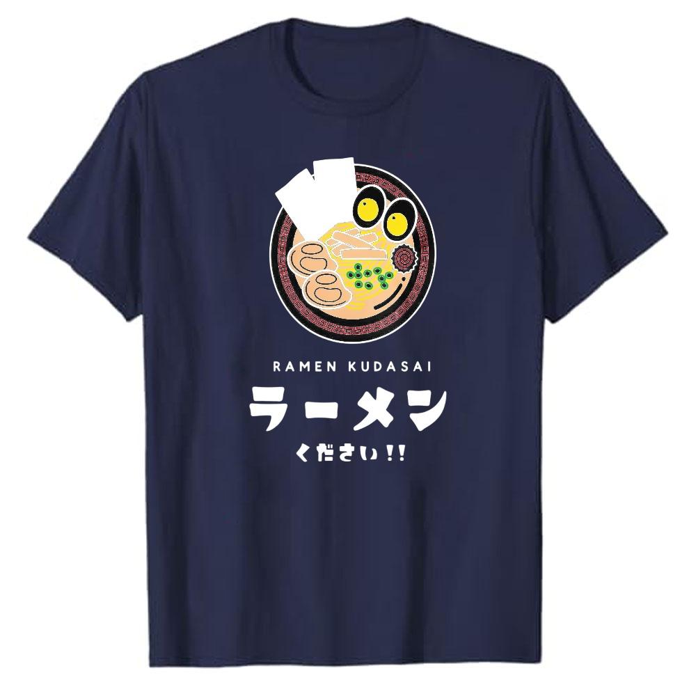 RaUnisex Kudasai Japanese Noodle Foodie Graphic TShirt Unisex RaUnisex Lover Funny Food Casual Cotton Tee Gift Kawaii Clothes